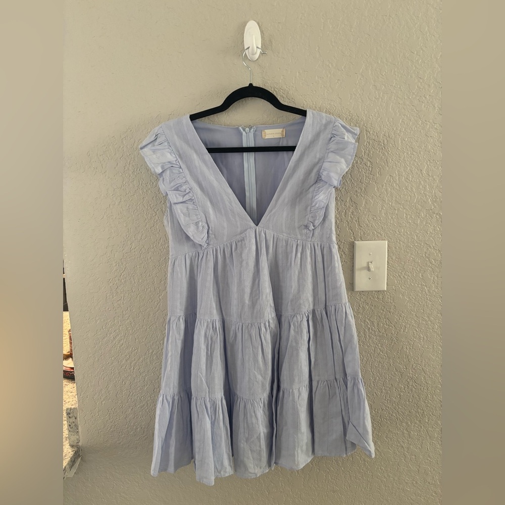 Altar'd State Soft Blue Textured Dress